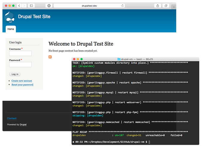 Drupal VM - Setup and Test Site